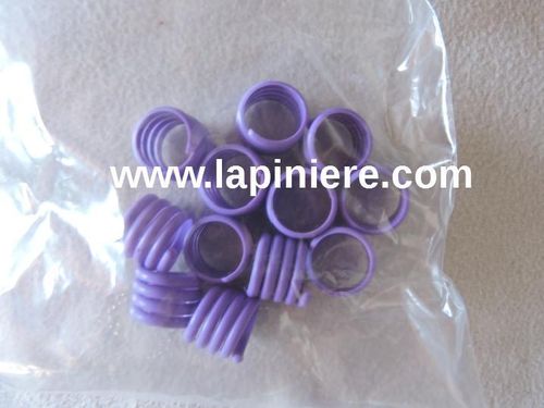 Bagues spirales violettes diamètre 12 mm pour faisan